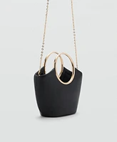 Mango Women's Metallic Details Handbag