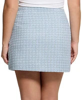 Guess Women's Daphnee Flap-Pockets Mini Tweed Skirt