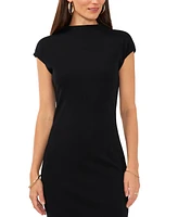 Vince Camuto Women's Mock Neck Cap-Sleeve Midi Dress