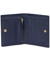 Lauren Ralph Lauren Crosshatch Leather Compact Wallet