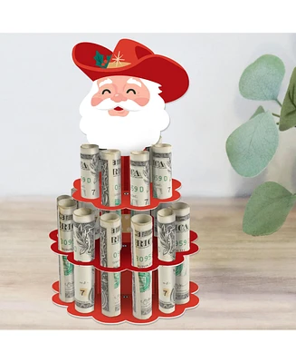 Big Dot of Happiness Christmas Cowboy - Diy Western Santa Party Money Holder Gift - Cash Cake