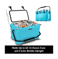 SereneLife 25-Quart Portable Cooler Box, Holds Up to 63 Cans
