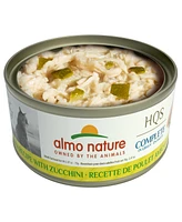 Almo Nature Hqs Complete Cat 12pk (2.47oz): Chicken Recipe W/ Zucchini In Gravy