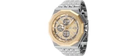 Invicta Men's 47393 Akula Quartz Chronograph Gold, Silver Dial Watch