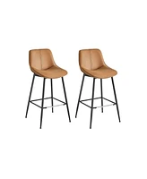 Slickblue Bar Stools Counter Height with Back for Comfortable Seating and Modern Style