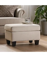 The Pop Home Contemporary Upholstered Ottoman, Footrest & Accent Furniture for Living Room, Bedroom Office-The