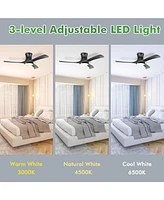 Gouun 52 Inch Flush Mount Ceiling Fan with Led
