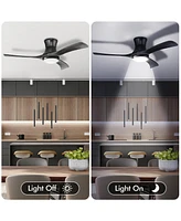 Gouun 52 Inch Flush Mount Ceiling Fan with Led