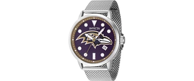 Invicta Men's 47976 Nfl Baltimore Ravens Quartz 3 Hand Blue Dial Watch