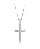 Simona Sterling Silver Cross Necklace