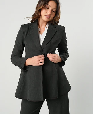 Marion Maternity Tailored Workwear Blazer in Italian Stretch Suiting Fabric (Regular & Petite)