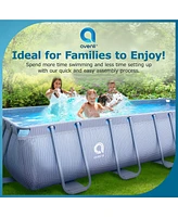 Jleisure Avenli 18 Foot x 39.5 Inch U Frame Rectangle Above Ground Swimming Pool