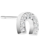 Cubic Zirconia Horseshoe Stud Earrings (1/3 ct. t.w.) in Sterling Silver