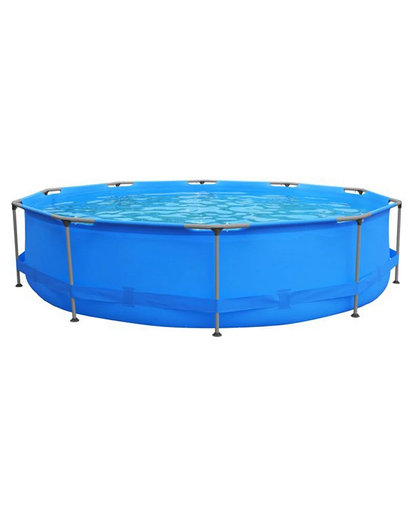 Jleisure Avenli Frame Round 12' 30" Tall 1,617 Gal Easy Assembly Swimming Pool