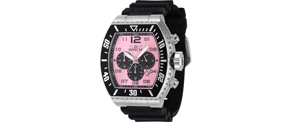 Invicta Men's 47286 Pro Diver Quartz Chronograph Black, Pink Dial Watch