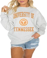 Gameday Couture Women's Steel Tennessee Volunteers Good Vibes Premium Fleece Drop Shoulder Pullover Sweatshirt