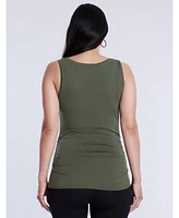 Women's Scoop Neck Side-Ruched Maternity Tank Top - Motherhood