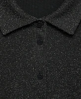 Mango Women's Lurex Knitted Shirt