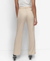 Dkny Petite Striped Mid Rise Pants