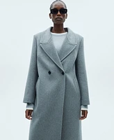 Mango Women's Lapels Wool Coat