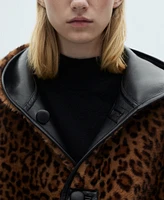 Mango Women's Double-Sided Leopard Jacket