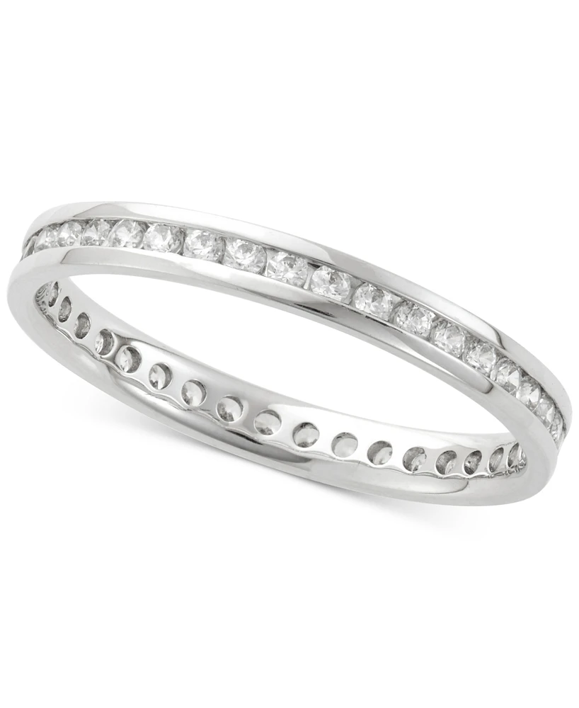 Diamond Channel Set Eternity Band (1/2 ct. t.w.) 14k White Gold