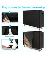 Gouun 5 Feet Firewood Storage Log Rack-5 Feet