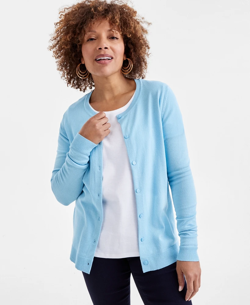 Style & Co Women's Button-Up Cardigan, Regular Petite