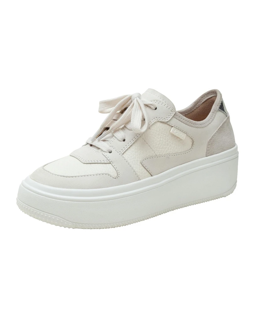 Linea Paolo Gains Lace-Up Leather Platform Sneakers