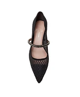 Linea Paolo Carmine Crystal Fishnet Mary Jane Pumps