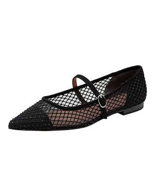 Linea Paolo Nadeen Fishnet Mary Jane Flats