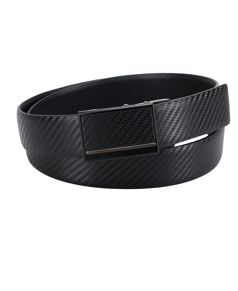 Kenneth Cole Reaction Men's Exact System Track Lock Carbon Texture Belt