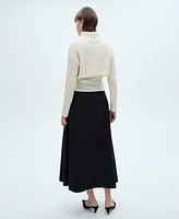 Mango Women's Long Flared Skirt