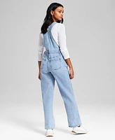 And Now This Women's Straight-Leg Denim Overalls, Exclusively at Macy's