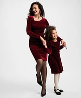 I.n.c. International Concepts Women's Long-Sleeve Velvet Family Matching Dress, Created for Macy's