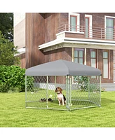 PawHut 6.9' x 6.1' x 4.9' Dog Kennel Outdoor W/ Waterproof Roof