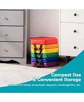 Gouun 6 Pieces Multifunctional Hexagon Toddler Floor Cushions Classroom Seating with Handles
