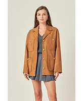 English Factory Women's Suede Jacket