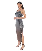 Bebe Women's Ombre Sequin Maxi Slip Dress