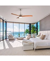 Gouun 52 Inch Reversible Ceiling Fan with LEDAdjustable Temperature