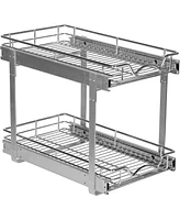 Florida Brands Pull Out Cabinet Organizer 2 Tier with Chrome Finish x 21 In