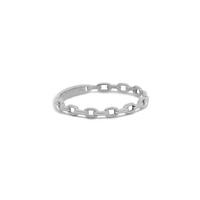 The Lovery Oval Link Ring 14K White Gold