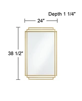 Uttermost Amherst Brushed Gold 24" x 38 1/2" Wall Mirror