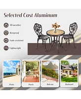 Gouun 3-Piece All-Weather Cast Aluminum Patio Bistro Set