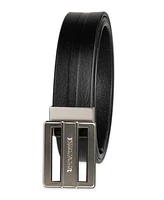 Tommy Hilfiger Men's Flex Stretch Cut Out Plaque Compression Buckle Belt