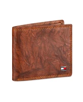 Tommy Hilfiger Men's Rfid Huck Leather Slim Fold Wallet