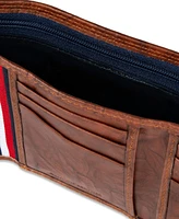 Tommy Hilfiger Men's Rfid Huck Leather Trifold Wallet