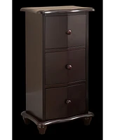 Kings Brand Furniture Norwalk 3-Drawer Accent Cabinet, Cherry