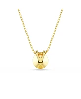 Swarovski Round Cut Rhodium Plated Bella V Pendant Necklace