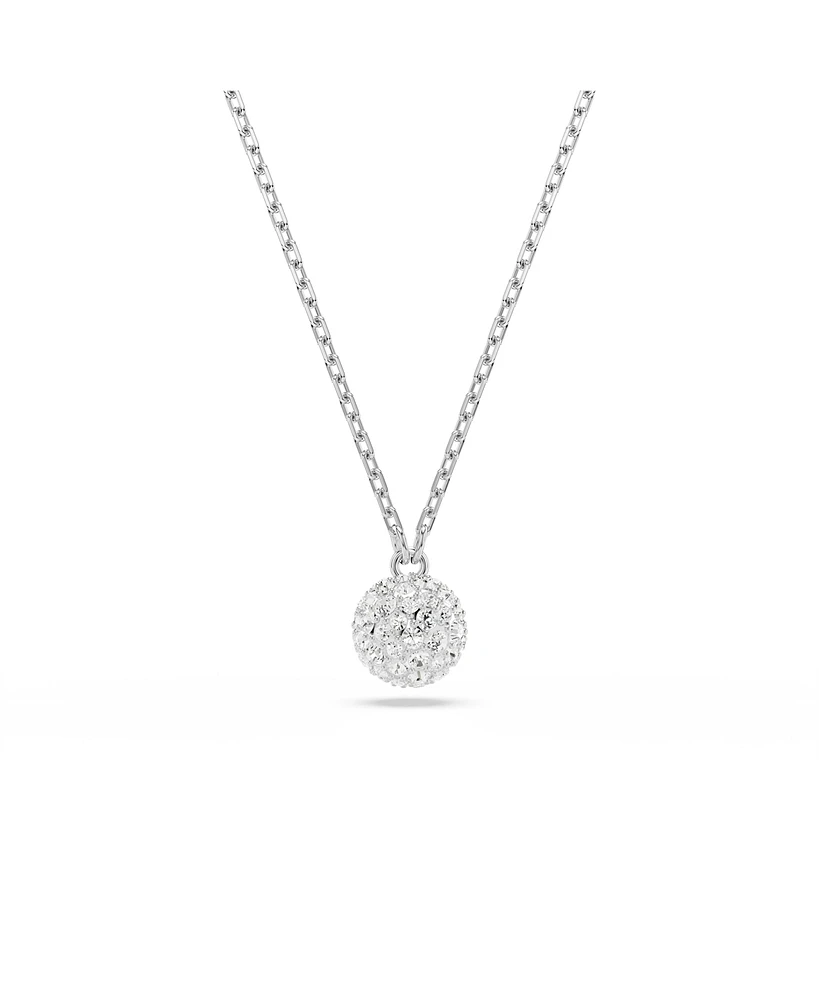 Swarovski Round Cut and Sphere Rhodium Plated Dextera Pendant Necklace